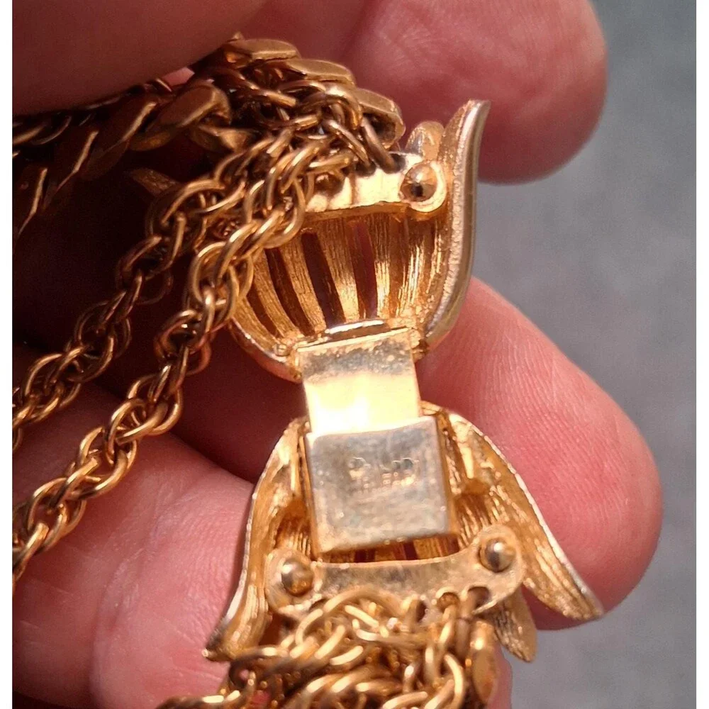 Vintage Trifari Multi Chain Bracelet Gold